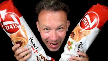 ASMR 2 GIANT CROISSANTS CREAM CHOCOLATE 7DAYS 8 OZ EACH MUKBANG MILK DIP EATING SOUNDS NO TALKING-1