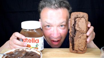 ASMR CHOCOLATE CAKE NUTELLA CHOCO MILK WHITE MILK BINGE MUKBANG SAVAGE EATING MESSY NO TALKING YANNISASMR.COM-1