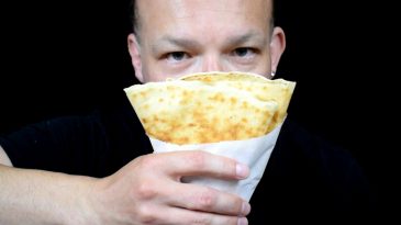 ASMR CREPE CHEESY EATING SOUNDS HUGE BITES EATING SHOW NO TALKING YANNIS ASMR-1