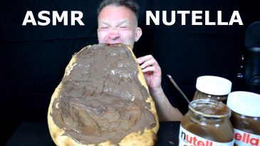 ASMR-NUTELLA-MUKBANG-GIANT-FOCACCIA-WITH-1KG-(2-POUNDS)-NUTELLA-SPREAD-EATING-SHOW-GUINESS-RECORD-SIZE-NO-TALKING-1