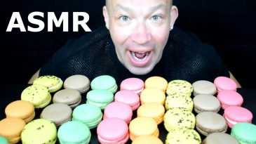 RAINBOW-MACARONS-ASMR-EATING-SHOW-먹방-ASMR-NO-TALKING-SENSATIONAL-EATING-PATISSERIE-DESERT-1