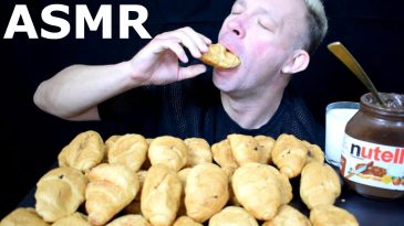 NUTELA-JAR-MINI-CROISSANTS-ASMR-MUKBANG-EATING-SHOW-SPOON-EATING-DIPPING-SPREADING-NO-TALKING-1