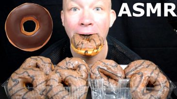 CHOCOLATE-COVERED-STUFFED-DONUTS-ASMR-MUKBANG-BINGE-SHOW-DESERT-NO-TALKING-1