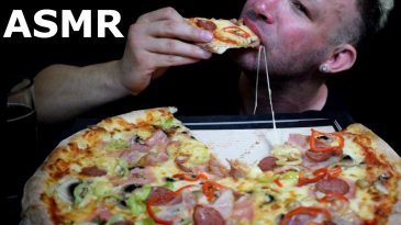 GIANT-PIZZA-ASMR-SPECIAL-MUKBANG-PEPERONI-MASHROOMS-CHEESE-BACON-PEPERS-ASMR-SHOW-NO-TALKING-1