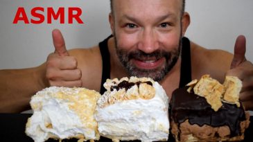 ASMR-MUKBANG-MILLE-FEUILLE-CREAM-CHOCOLATE-CHERRY-DESERT-FRENCH-PATISSERIE-NO-TALKING-2